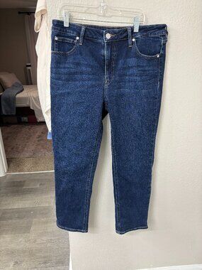 Quince Mid-Rise Slim Straight Midnight Blue Jeans